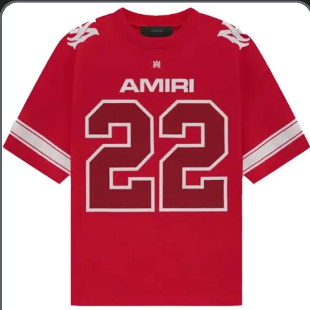 AMIRI Kids Red Jersey with Bold Number Design